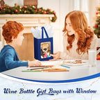 Zhanmai 36 Pcs Kraft Paper Gift Bags with Clear Window Handles, Blue - Image 6