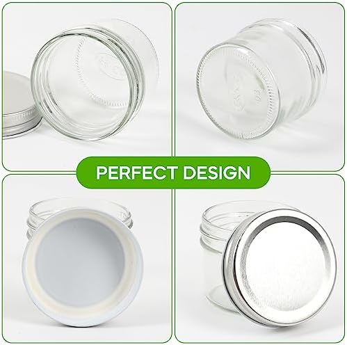 40 Pack 4 oz Mini Glass Jars with Silver Lids - Image 4
