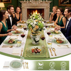DaYammi 350PCS Sage Green Plastic Dinnerware Set for 50 Guests - Image 3