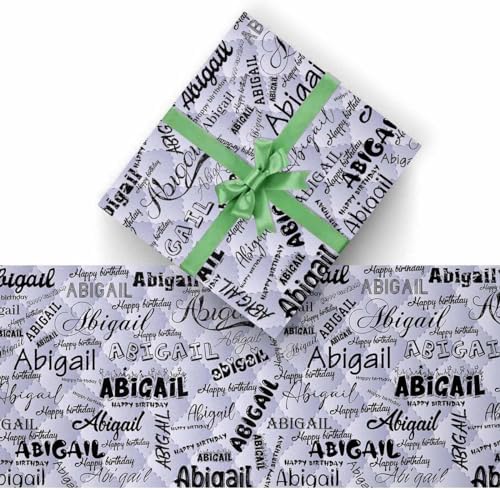 AOFUN Wrapping Papper With Name/Date Personalized Name Gift Kids Christmas Gift Wrap Mens Wrapping Paper Christmas Cool Wrapping Paper 3 Rolls 58" x 23" - Image 2