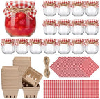 20 Pack Farmers Market Bridal Shower Party Favors 3.4 oz Mini Jam Jars by Unknown