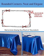 LTC LINENS 5-Pack Rectangular Tablecloths 90 in x 132 in with Rounded Corners - Turquoise Table Cloths for 6 ft Rectangle Tables Floor Length - Polyester Fabric Cloth Table Covers for Wedding, Party - Image 3