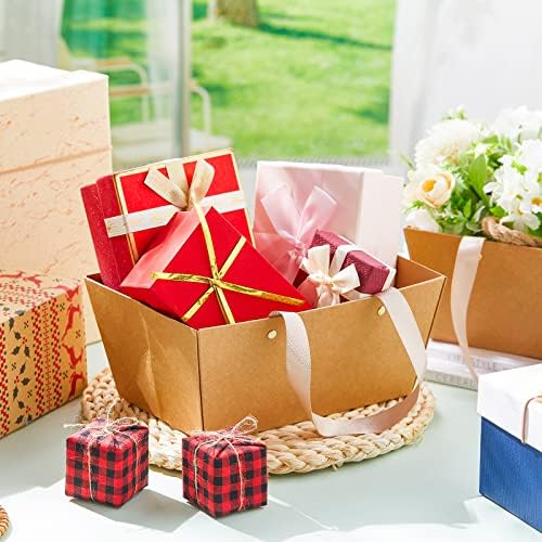 Tuanse 30 Pcs Basket for Gift Empty DIY Bulk Baskets with Handle, Brown - Image 4