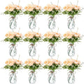 Zeyune 37 Pcs Silk Peonies with Vases Fake Flowers,Champagne,Perfume by Zeyune