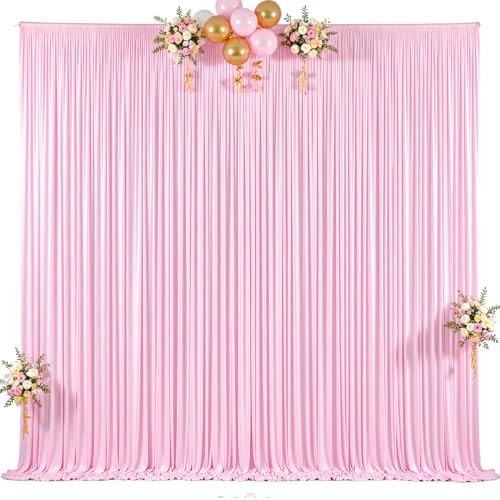 20x15ft Pink Photo Backdrop Curtains for Parties Baby Shower Wrinkle Free - Image 7