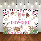 Cowgirl Baby Shower Backdrop 10x7ft Western Wild West Baby Shower Party Decorations Background A Little Cowgirl is On The Way Banner Photo Booth Props - Image 4