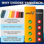 Vanhench 36" x 2400" (200') Navy Blue Wrapping Paper, Solid Color Art Kraft Craft Paper for Birthday Gift Wrapping, Baby Shower, Bouquet Flower Packing Poster/Bulletin Board/Construction - Image 2