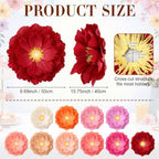 10 Pcs Giant Paper Flowers Decoration for Bulb 15.7 Inch, Dark - Image 2