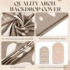 Mindsoft 2 Pcs Cielito Lindo Arch Backdrop Cover, Khaki - Image 4