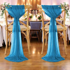MDS Pack of 200 Chiffon Chair Sashes for Wedding & Event Décor - Dark Teal - Image 6