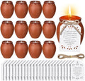 Conelist 12 Set Cielito Lindo Party Decorations Baby Shower Candles Terracotta Mexican Recuerdos DIY Jar Candles with Gift Tags and Rope for Baby Shower Birthday Cinco De Mayo Fiesta (White) by Conelist