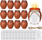 Conelist 12 Set Cielito Lindo Party Decorations Baby Shower Candles Terracotta Mexican Recuerdos DIY Jar Candles with Gift Tags and Rope for Baby Shower Birthday Cinco De Mayo Fiesta (White) by Conelist