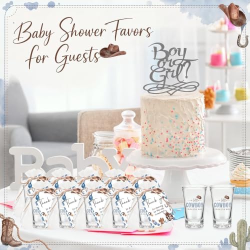 Vesici 25 Set/150Pcs Cowboy Baby Shower Party Favors, It's A Boy - Image 6