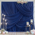 20ft x 10ft Wrinkle Free Navy Blue Wedding Backdrop Curtains for Party Bridal Shower Reception Decorations Navy Blue Fabric Curtain Backdrops Drapes for Photography Baby Shower Birthday Background by Tao-GePartyDecorations