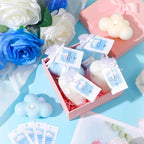 Treela 24 Sets Cloud Tealight Candles Party Favors, Classic, Blue and White - Image 2