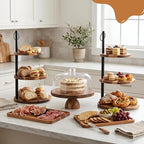 Arttown Acacia Wood Cake Stand Dessert Table Display Set of 5 - Image 5