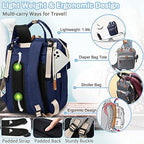 SHITIESHOU Diaper Bag Backpack Baby Bag, Baby Girl Boy Diaper Bag for Dad Mom with Pad, 16 Pockets, Pacifier Case, Large Diaper Bags Unisex for Travel (Blue) - Image 5