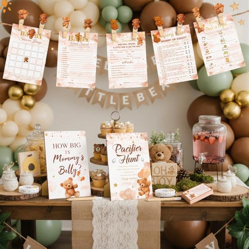 Funnymoom 426 Pcs Baby Bear Shower Games Set for Boy Girl, 8 Games - Image 5
