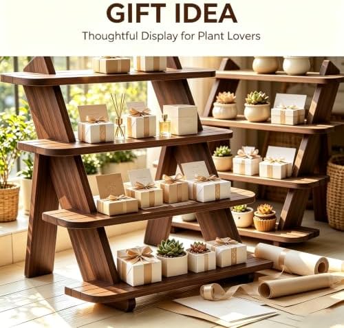 Wooden Cupcake Stand, 4 Tier Wood Rustic Cupcake Stand - Image 2