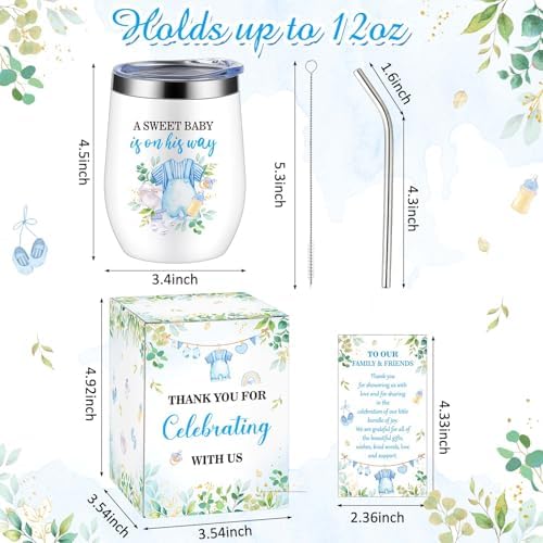 Hoolerry 6 Set Baby Shower Cups, 12oz Stainless Steel Tumbler, Greens - Image 2