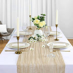 12 Pack 35 x 120 Inch Beige Table Runner Cheesecloth - Image 3