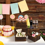 8 Pcs Wooden Buffet Risers Display Stands, 8 Sizes for Wedding Party Supply - Image 7