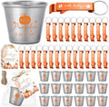 50 Sets Pumpkin Baby Shower Favors for Guests, Little Pumpkin Baby Shower Decorations with 1.5 oz Shot Glasses, Bottle Opener Keychains, Thank You Tags, Organza Bags, Fall Gender Reveal Party Supplies by Vesici