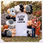 7.2ft Halloween a Little Boo is Almost Due Arch Backdrop Cover - Image 5
