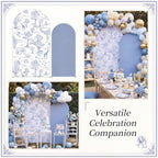 Moukeren Blue Toile De Jouy Arch Backdrop Cover 6ft and 7.2ft - Image 6