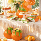 Tranqun 36 Pcs Orange Party Favor Bags with Handle Little Cutie Baby Shower - Image 5