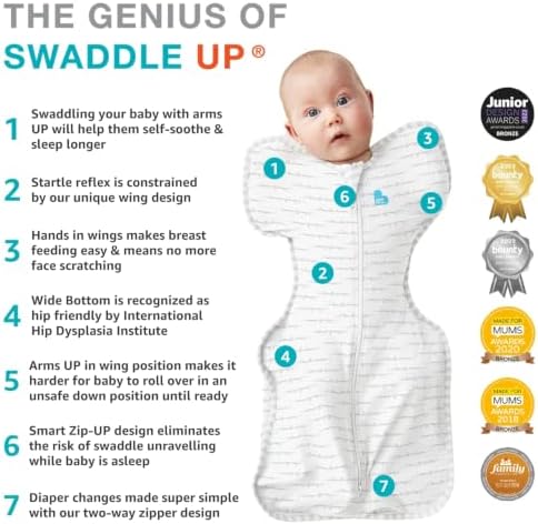 Love to Dream Swaddle Up Bamboo Baby Sleep Sack | 1.0 TOG, 8-13lbs, Blue - Image 5