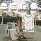 Bazen Wedding Welcome Sign Stand 50-68IN Adjustable Wedding Sign Holder - Image 5