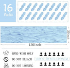 16 Pack Baby Blue Cheesecloth Table Runner 20 x 120 inch Gauze Table Runners 10 FT Long,Semi Sheer Cheese Cloth Fabric Table Runner Bulk for Wedding,Party,Baby Shower,Bridal Shower Decoration - Image 2