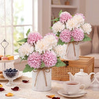6 Set Pre-Made Flower Table Centerpieces - Dusty Pink & Champagne - Image 3