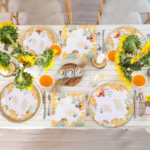 Pickmesh 250 Pcs Bee Party Disposable Tableware Set Serves 50 - Image 5