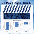 10FT 20 Pack Royal Blue Cheesecloth Table Runner 20 x 120 Inch Long Rustic Gauze Cheese Cloth Table Runner for Wedding Bridal Baby Shower Table Decorations Boho Fabric Sheer Birthday Party Table Decor - Image 2