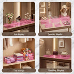 Geelin 6 Pcs Acrylic Risers Cube Stands, Clear Pink, 7 to 12 Inch, Square - Image 7