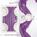 12 Pack 35 x 120 Inch Purple Table Runner Cheesecloth - Image 5
