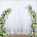 10ft x 15ft White Tulle Backdrop Curtain for Parties Sheer Fabric Backdrop Curtains for Wedding Baby Shower Bridal Shower Birthday Photo Backdrop Drapes Background Wall Decorations 2 Panels 5ft x 15ft - Image 2