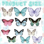 30 Pcs Large Butterfly Party Decoration 3D Vintage Hanging - Image 3
