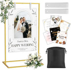 Wedding Welcome Sign Stand, Includes Custom Sign Design, Gold by Kawaiita