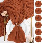 50 Pack Terracotta Fall Napkins 20x20Inch Cheesecloth Napkins by Lumaycens