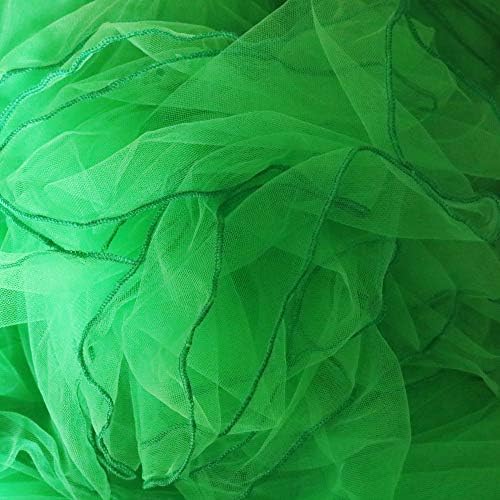 10ft Table Skirt Tulle Tutu Table Cloth with 15pcs String Lights for Rectangle or Round Table for Party,Wedding,Birthday Party&Home Decoration,Table Skirting (Green, 10ftX2.63ft) - Image 3