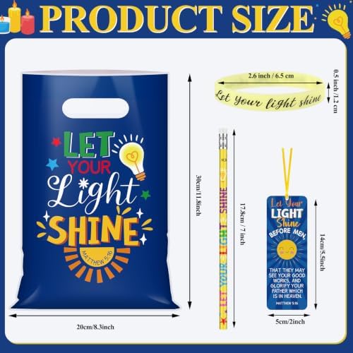 200 Pcs Let Your Light Shine Items Bulk, Christian Church Gifts Favors - Image 2
