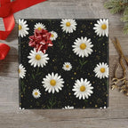 susiyo 2 Rolls White Daisies on Black Background Birthday Wrapping Paper Roll - Mini Wrapping Paper for Christmas, Party, Holiday, Father's Day, Baby Shower,Wedding - Image 3