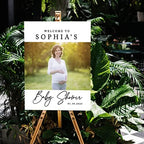 Andaz Press 16"x20" Personalized Canvas Baby Shower Welcome Sign, Custom Photo Modern Classic Gender Neutral Large Welcome Baby Shower Sign for Easel Stand, Baby Shower Decorations - Image 3