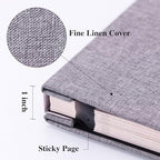 Vienrose Large Photo Album Self Adhesive for 4x6 8x10 10x12 Pictures Linen Scrapbook Album DIY 40 Blank Pages with A Metallic Pen - Image 3