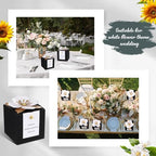 Affrolling 50 Pcs Wedding Favor Boxes, Square Flower Gift Box Party, Black - Image 6
