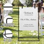 Wedding Welcome Sign Stand, Black Easel - Image 3