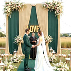 10ft×15ft Forest Green Backdrop Curtain for Wedding Parties - Image 4